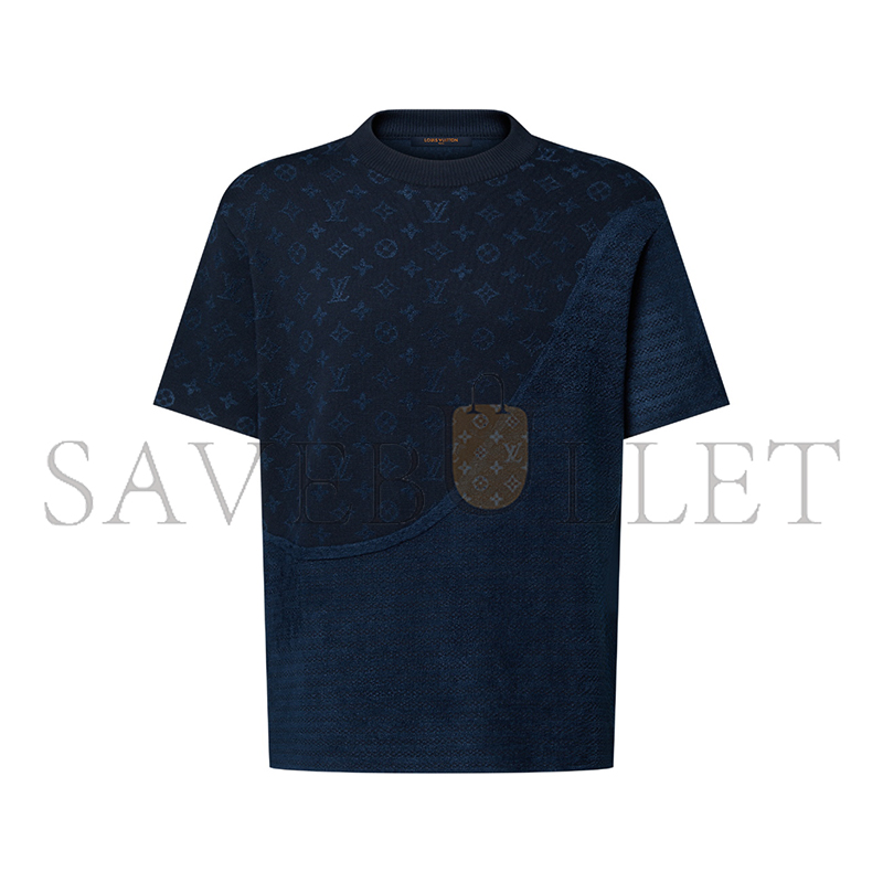 LOUIS VUITTON GRAPHIC JACQUARD SHORT-SLEEVED CREWNECK 1AJDX7